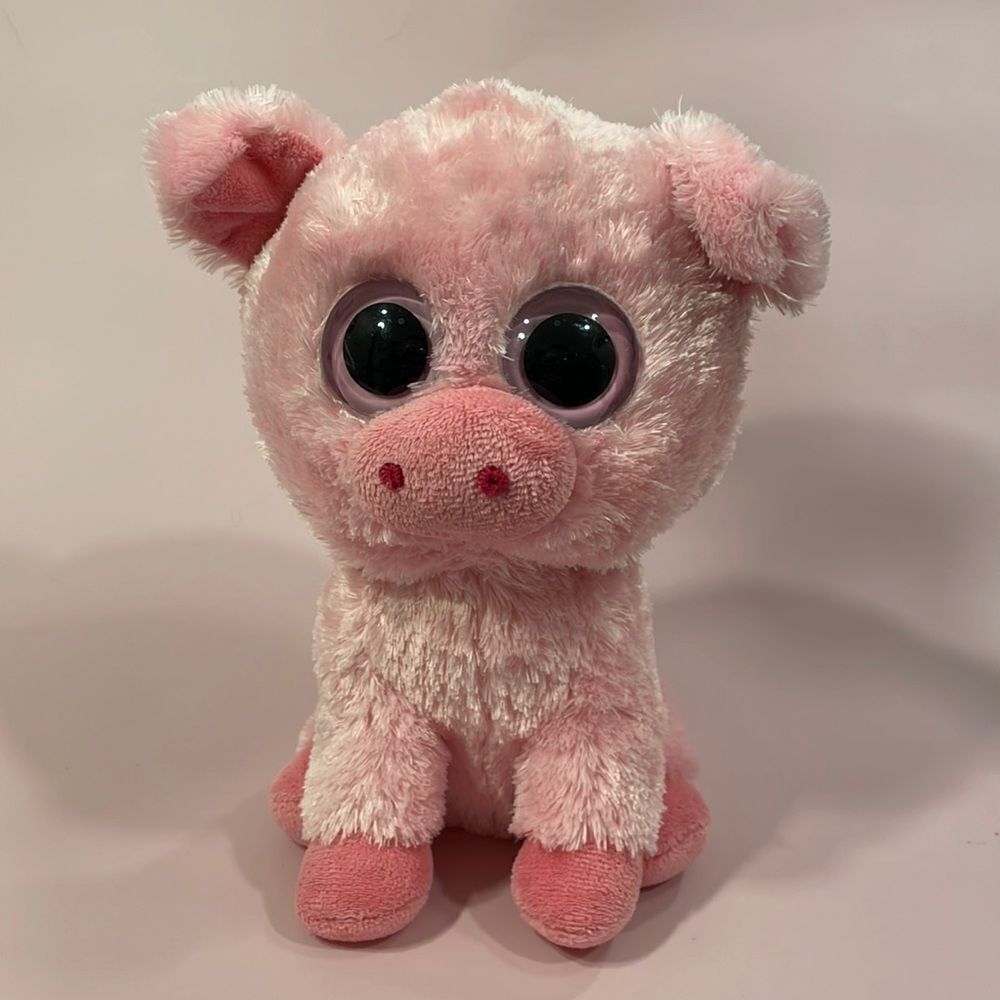 Ty Beanie Boos CORKY the Pink Pig 9” 2011 Excellent Used Condition Purple Tag